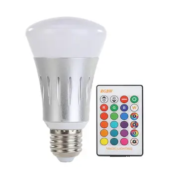 

RGB LED Remote Bulb Spotlights E27 10W Changeable CW WW Color Dimmable Home Lamp Energy Saving and Environmental Protection