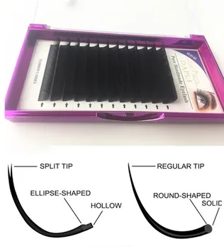 

sharon store All Styles Flat Ellipse Eyelashes Extensions split tips ellipse shaped natural light false ellipse eyelashes