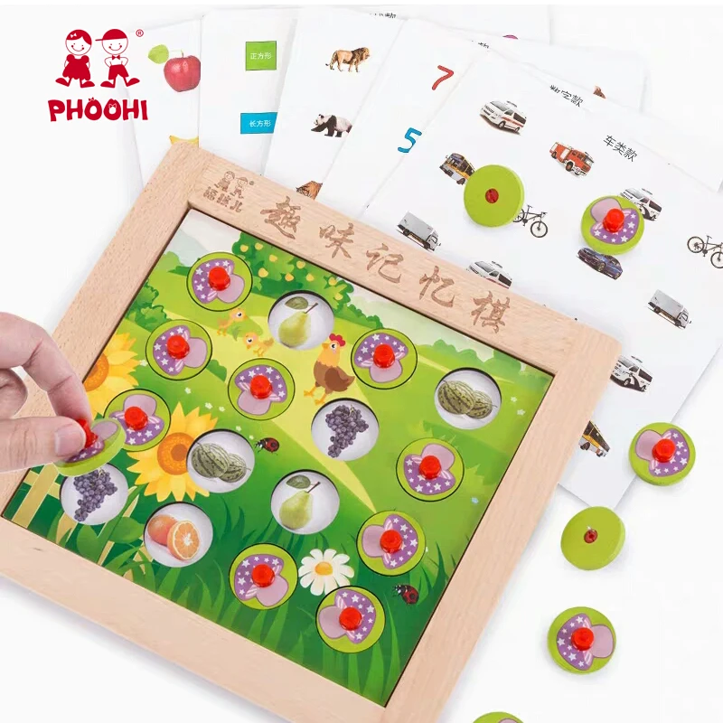 

Kids Wooden Memory Chess Game Fun Block Board Game Colour Educational Toy For Children Learning Toys