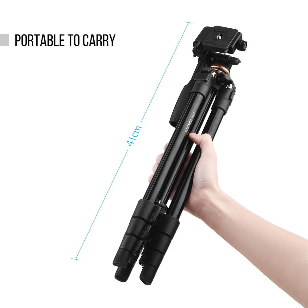 Andoer портативный легкий штатив для DSLR камеры для путешествий Алюминиевый сплав штатив для iPhone смартфон DSLR Экшн-камера мини штатив