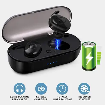 

True Wireless Earbuds, BNew luetooth 5.0 TWS in-Ear Earphones with Charging Case and Built-in Microphones LTP TWS Earbuds 2019