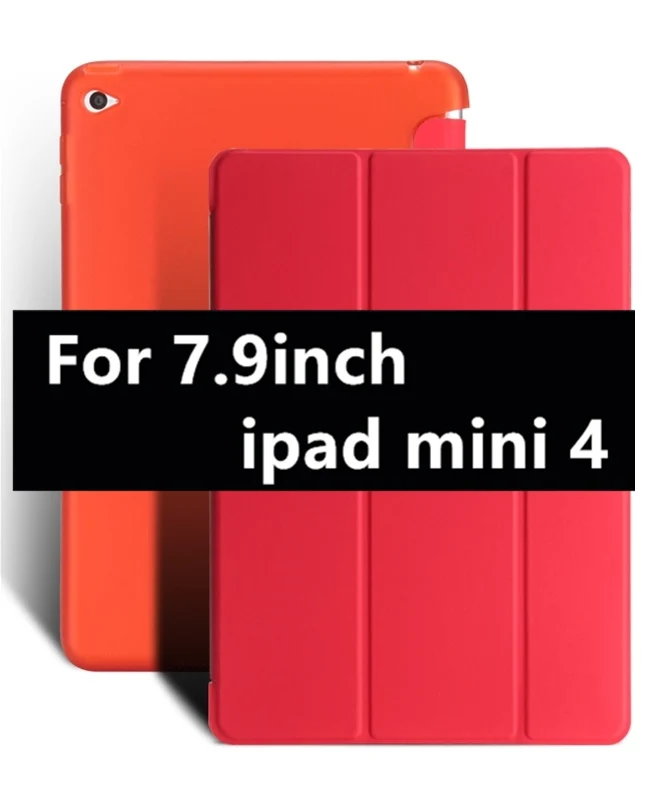 Чехол для ipad 5 Air с откидной подставкой для ipad 2/3/4, полностью умный чехол из искусственной кожи для ipad mini 4, чехол для ipad Air, настольный чехол+ ручка - Цвет: mini4 red