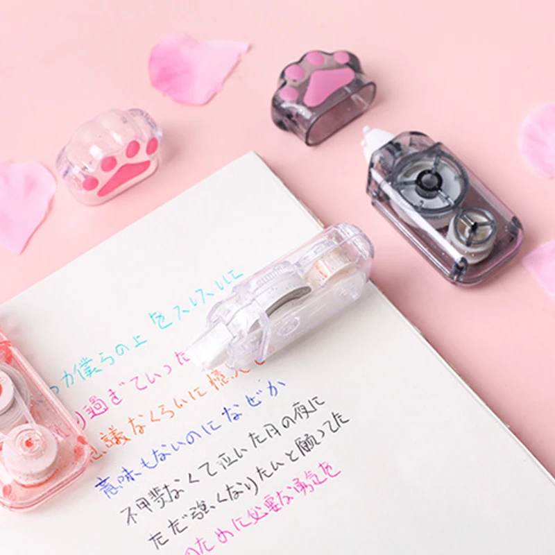 Cute White Out Cute Cat Claw Correction Tape Pen For Students School Office Supplies Kawaii Stationery Correction Tape Aliexpress