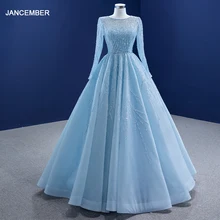 Robe de soirée élégante et luxueuse pour femmes, tenue de mariage à manches longues, RSM67395, 2021