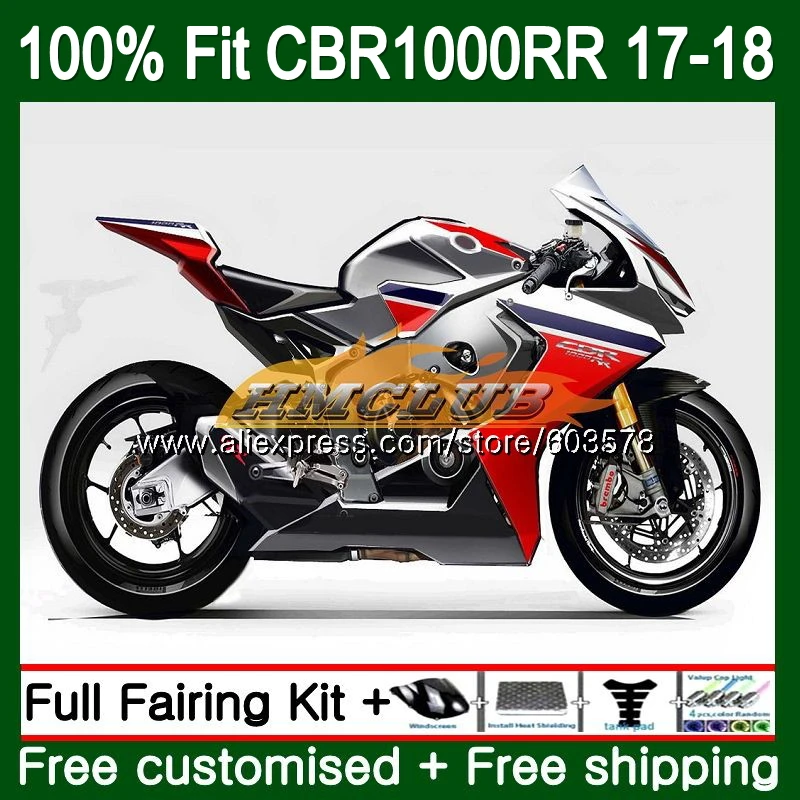 Впрыска+ бак для HONDA CBR1000 RR CBR 1000 RR серебристый красный 128CL. 2 CBR 1000RR CBR-1000RR CBR1000RR 17 18 обтекатели - Цвет: No. 1