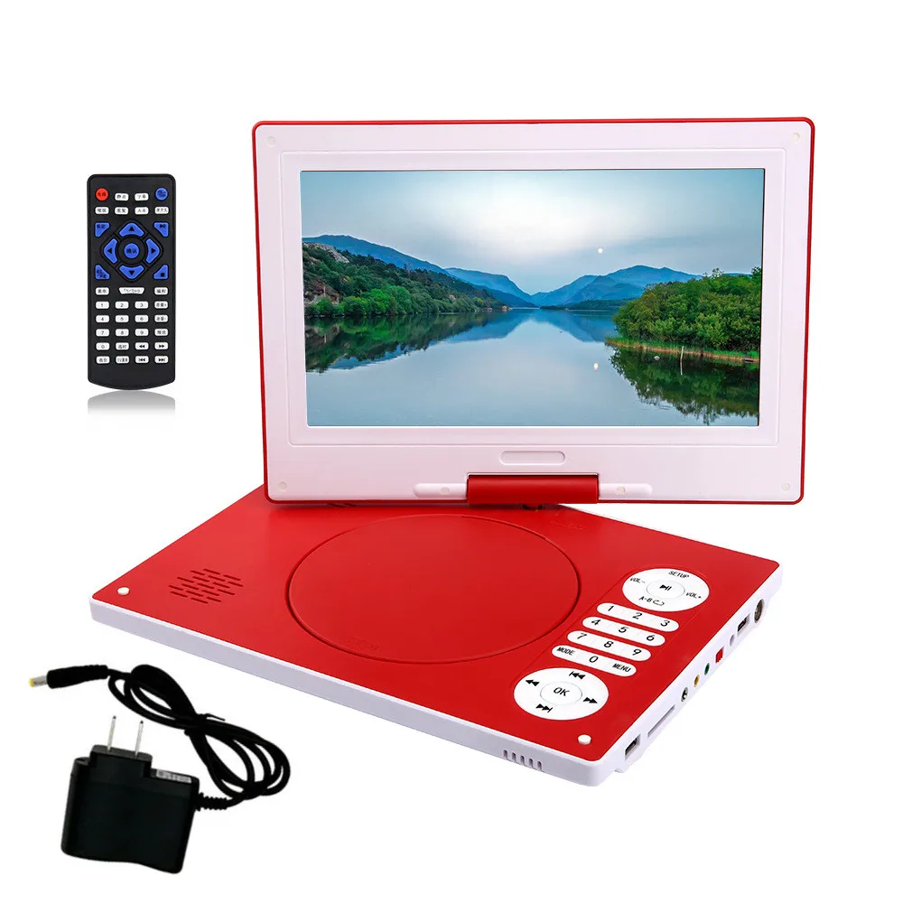 Портативный VCD DVD CD MP3 MP4 USB плеер HD 9 дюймовый экран TF карта U диск воспроизведение