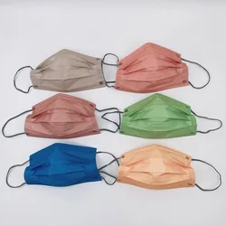 50/75/100Pcs Disposable Adult Face Mask 3 Layer Fabric Fashion Women Dust Mouth Mask Solid Color Morandi Print Masks