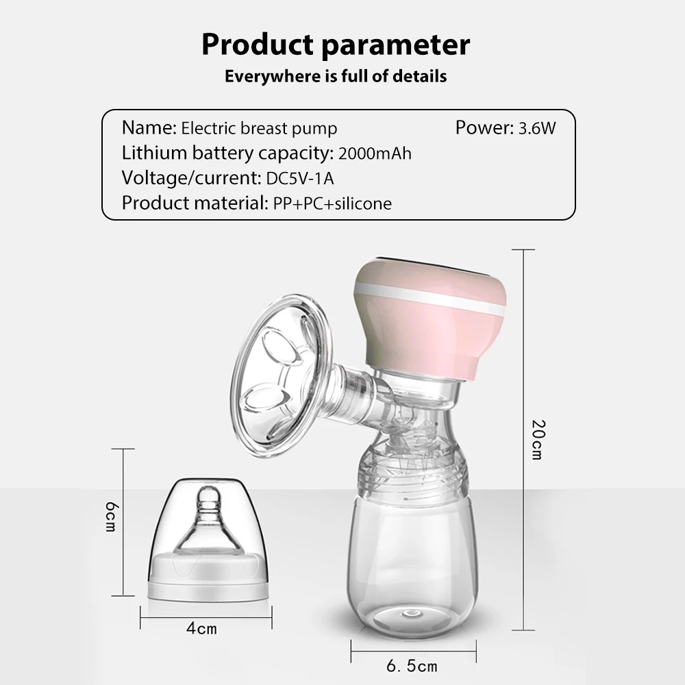 Electric breast pump Electric Breast Pump Set Milk Electric Wireless Large Suction Pull One-piece Chargeable Milk Maker Bebes Accesorios NO BPA