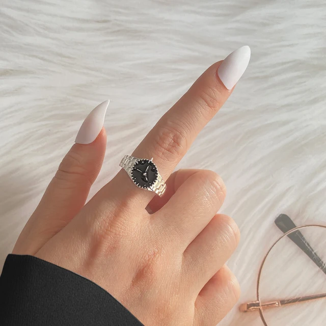 ZOVOLI Vintage Punk WIndex anelli per orologio da dito per donna uomo moda  creativo Chic orologio forma Design anello regalo gioielli femminili|Rings|  - AliExpress