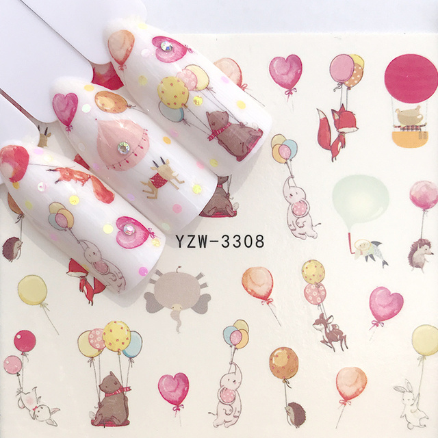 Sheet 2022 New Arrival Summer Beach Water Decal Xmas Sticker For Nail Pattern Painting Wrap Paper Foil Tip Tattoo Manicure