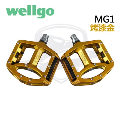 Wellgo велосипедные педали MG1 MG-1 магния Высокая прочность Горный BMX mtb велосипедные педали DH CX горные - Цвет: golden