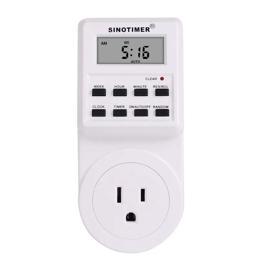 EU UK US AU Plug Digital Weekly Programmable Electrical Wall Plug-in Power Socket Timer Switch Outlet Time Clock Power Socket