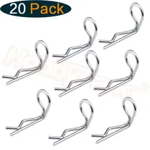 20 шт. стальные зажимы для тела 90 градусов Угловые булавки для 1/10 Масштаб RC модели Багги Truggy монстр грузовик запчасти Замена