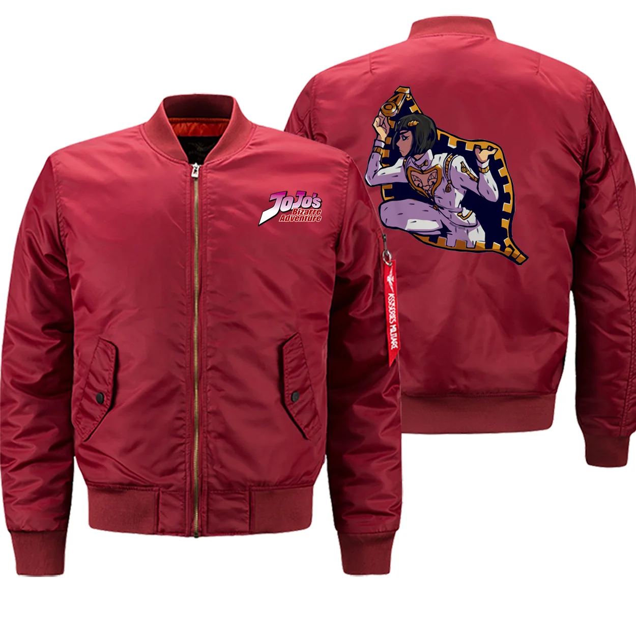 Новинка зимы Лидер продаж! военные куртки Для мужчин JoJo невероятное приключение Винтаж с принтом модная уличная зимняя мотоциклетная куртка толстый