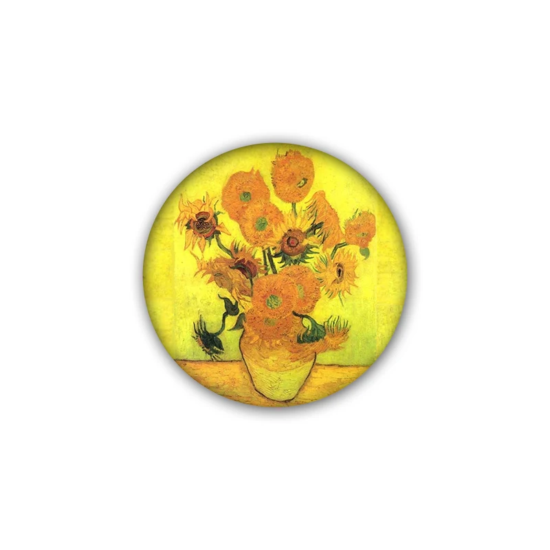 Nengdou T4 Van Gogh oil painting badge brooch for women lapel pins metal badge backpack icon DIY craft decoration for clothes - Цвет: T4-7