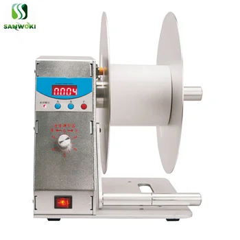 

Automatic Label Tags Rewinder Machine Speed Adjustable Label Roll Up Rewinding Machine barcode sticker rooling machine