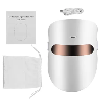 

CkeyiN LED Facial Mask Facial Skin Rejuvenation Photon LED Mask Face light Therapy Wrinkle Acne Beauty Skin Tool