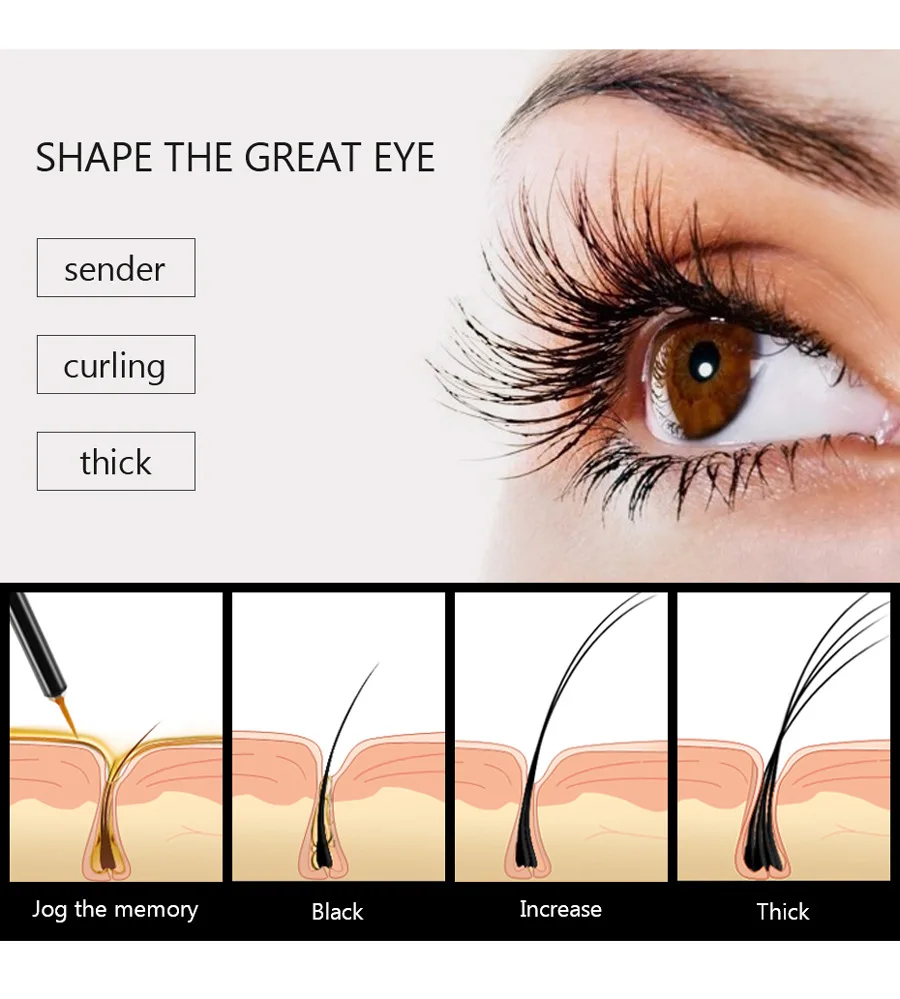 Natural Eyelash Growth Serum Liquid Eyebrows Grow Eyelashes Enhancer Longer Thicker Eye Lash Extension Makeup Cosmetics Eye Care
