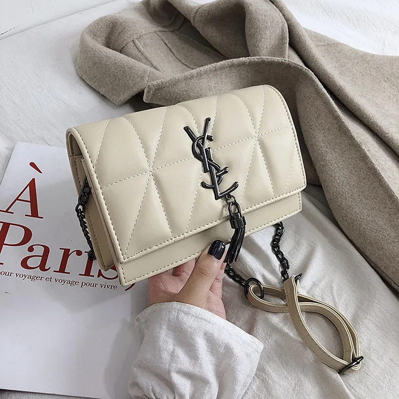 

2019 Fashion Spiraea Rhombus Square Sling Bag Trend WOMEN'S Bag Versatile Korean-style Shoulder Bag Chain Bag Women's