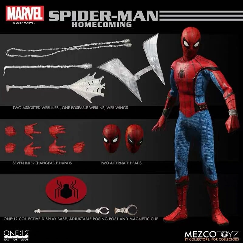 

Mezco Toys ants authentic Marvel Avengers Spider-Man heroes return to school season Figure Model Dolls Figurals