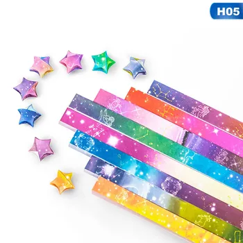 

280Pcs Lucky Galaxy Star Origami Paper Colored Paper Gift Craft Star Folded Stacked Paper Strips Handmade Home DIY Decoration