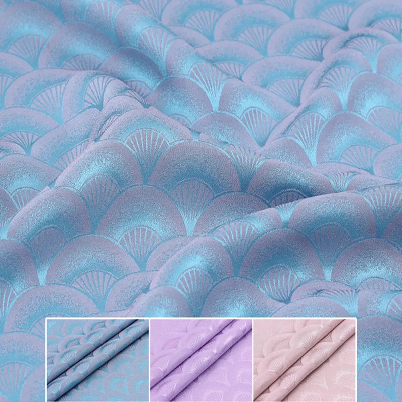 Vintage Silk Jacquard Fabric with Fan Design For Women Dress Cheongsam Kimono | Аксессуары для одежды