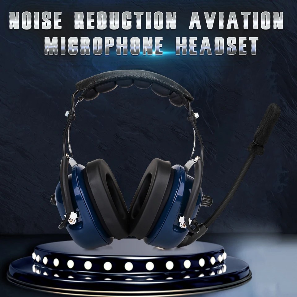 Noise Cancelling Aviation Microphone Headset Walkie-Talkie Earpiece VOX Volume Adjustment for Kenwood Baofeng UV-5R Retevis H777