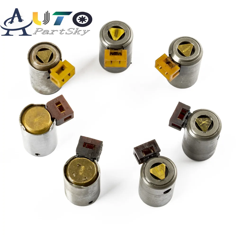 

Set Of 7 Pieces High Quality Remanufactured 01M Transmission Shift Solenoid Set TCC EPC 119952 For VW MK4 Beetle Golf Jetta 2.0