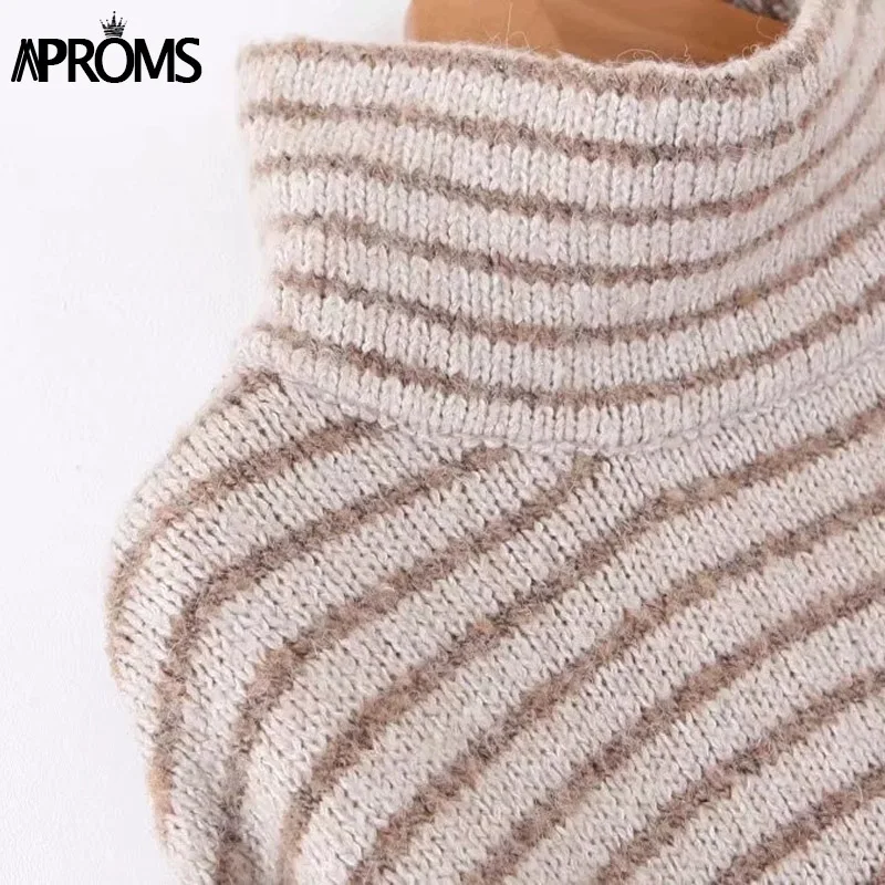 Aproms, водолазка, вязанные длинные свитера для женщин, Осень-зима, Женский пуловер с рукавом летучая мышь и свитер размера плюс, женский свободный джемпер