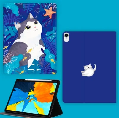 Планшеты Обложка для ipad Mini1 на возраст 2, 3, 4, 5, ipad air 2 3 pro 11 10,5 10,2 дюймов мультфильм чехол для ipad 18 9,7 с карандашница - Цвет: For iPad Pro 9.7