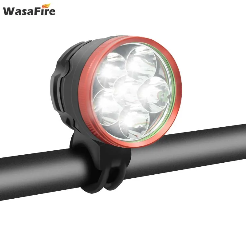WasaFire 6x XM-L T6 Bike Light 10000 Lumens Bicycle Headlight LED Flashlight Cycling Front Head Lamp + 18650 Battery + Charger