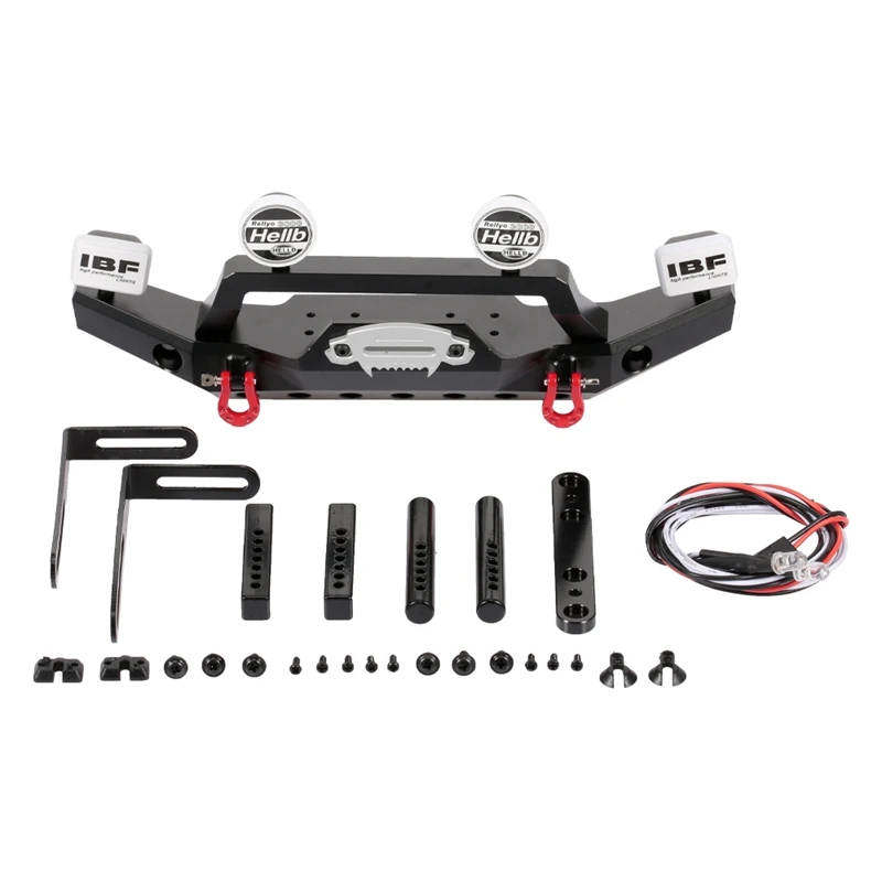 

for TRX-4 Metal Front Bumper with Led Light for 1/10 RC Crawler Traxxas TRX4 Sport 82024-4 Parts