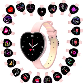 

Smart Watch Pink T52 Heart Clock IP67 Sport Fitness Tracker Heart Rate Fitness Activity Watch Blood Pressure Watch Android IOS