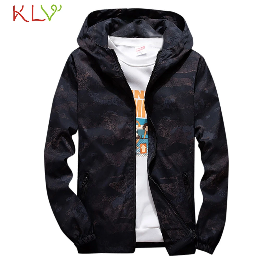 

Men Jacket 7XL Casual Camouflage Hoodie Thin Bomber Zipper Jacket Autumn Winter Streetwear Hip Hop Slim Coat Windbreaker 19Aug