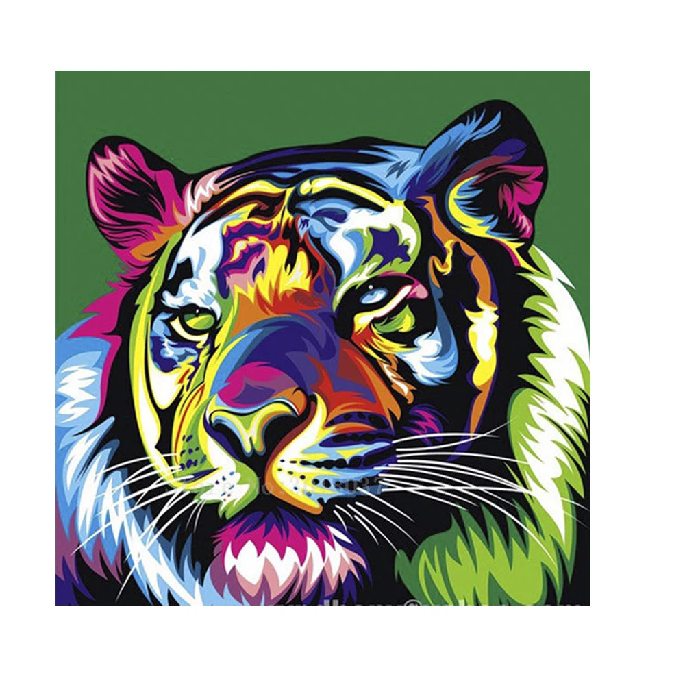 

Diamond Embroidery Nice Tiger Head Diy Diamond Painting Cross Stitch Full Square Rhinestone Diamond Mosaic Gift Decoration Resin
