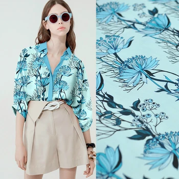 

50x137cm 100% natural mulberry silk double joe fabric cloth summer soft 16mm fashion clothing dress shirt fabrics for sewing