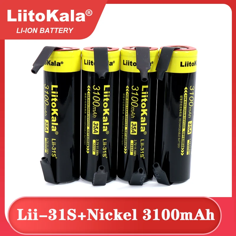 Аккумулятор LiitoKala Lii-31S 18650 литий-ионный аккумулятор 3 7 в/4 2 в 3100ма 35 А для высокой