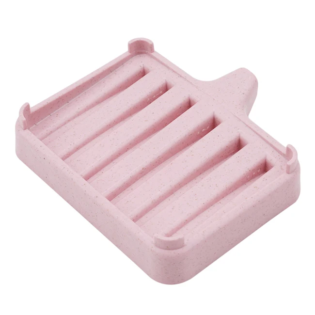 pink Модный пластиковый мыльница держатель для посуды коробка для хранения красочных блюд держатель мыла в ванне органайзер для ванной комнаты губка 3 цвета - Цвет: pink