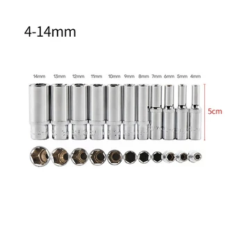 

11pcs Socket Deep Drive Hand Long Hex Power Adapter Drill Spanner Replacement