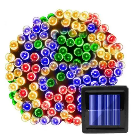 multi color 50/200/500 Led Солнечная Фея светильник уличный Водонепроницаемый уличная гирлянда домики рождественские украшения для сада строка светильник полоса цепь - Испускаемый цвет: multi color