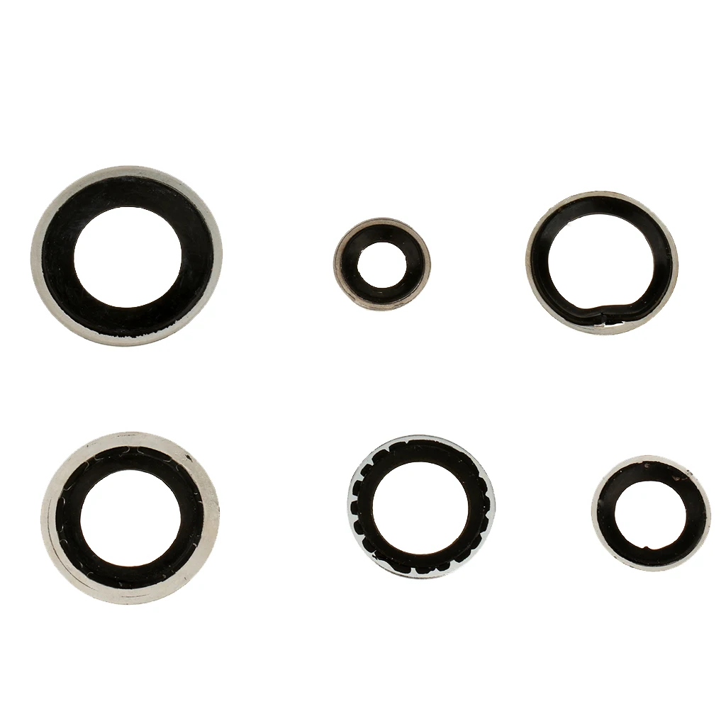 30 Pcs Air Conditioning Compressor Shaft Seal Gasket Kits A/C Compressor Shaft Seal Gaskets 6 Size For Buick Sail Excelle Opel