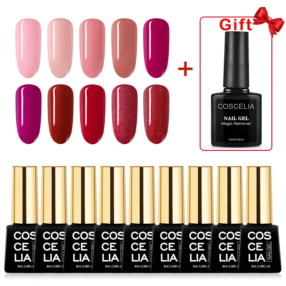Gel Polish Kit 17 COSCELIA набор гель-лаков для ногтей Набор для ногтей Гель-лак для маникюра Набор для ногтей все для маникюра Набор для ногтей - Цвет: Gel Polish Kit 17