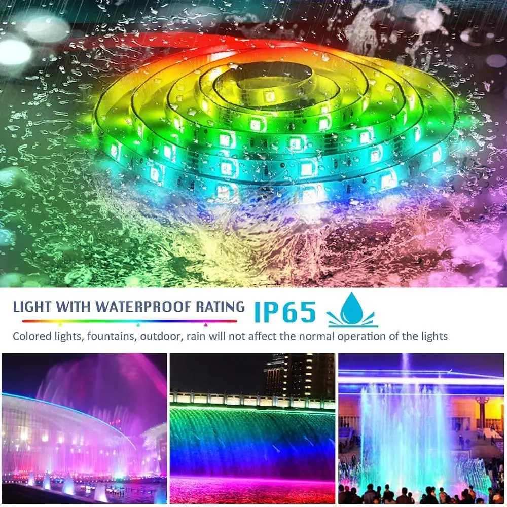 16 миллионов 5050 RGB светодиодная лента Гибкая световая лента 25 м 15 м 10 м комплект тестовых полосок с RF удаленный контроллер Wi-Fi управление смартфоном