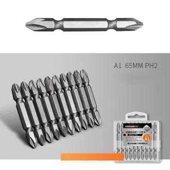 

10pcs Double End Screwdriver Bits Phillips Slotted Antislip PH2 Electric Impact M0XD