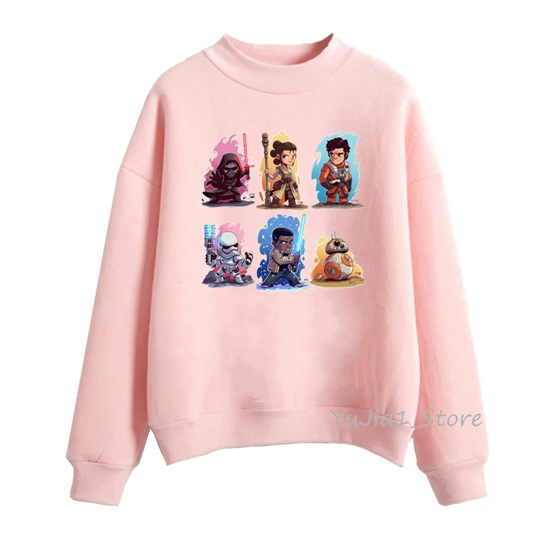 Звездные войны, робот, BB-8, 3D принт, толстовки для женщин, harajuku kawaii, розовая толстовка, женская зимняя толстовка, женская, moletom, теплая, sudaderas - Цвет: Y101574 P