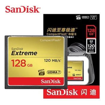 

SanDisk CF Card 32gb 64gb 128gb Memory Card Extreme High Speed 120MB/s UDMA-7 VPG-20 Compact Flash Card For Camera