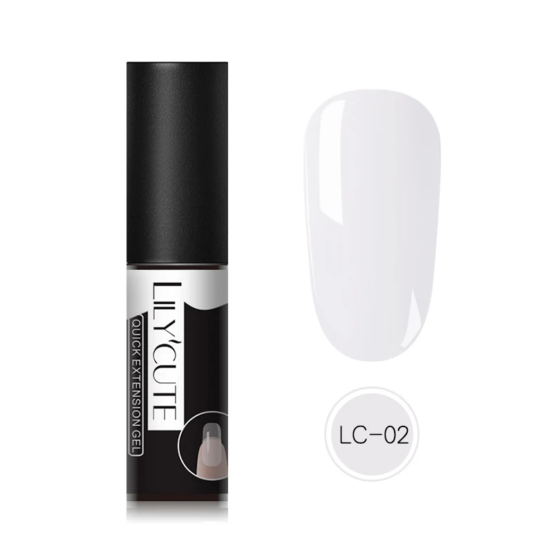 LC-02 LILYCUTE поли УФ гель для наращивание ногтей строитель грунтовка Маникюр Базовый Топ гель! полупостоянная гель лак для ногтей - Цвет: LC-02