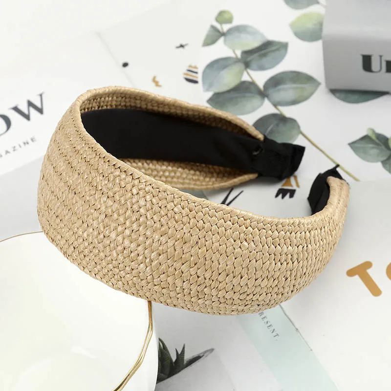 Style 20 Haimeikang богемный обруч для волос, летняя соломенная плетеная повязка на голову для женщин, крестик ручной работы, обруч для волос, обруч для волос, аксессуары для волос - Цвет: Style 20