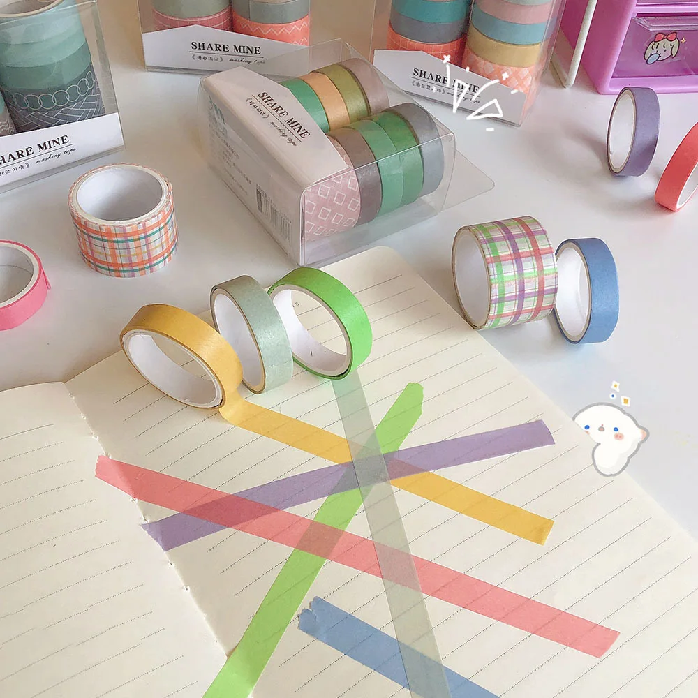 

10 рулонов, однотонные наклейки для украшения