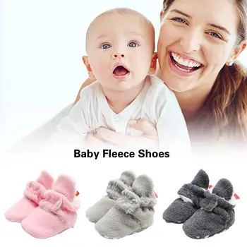 

Winter Wool Baby Shoes 0-1 Year Soft Bottom Toddler Shoes Non-slip First Walkers Baby Girls Boys Shoes Sole Fur Snow Booties